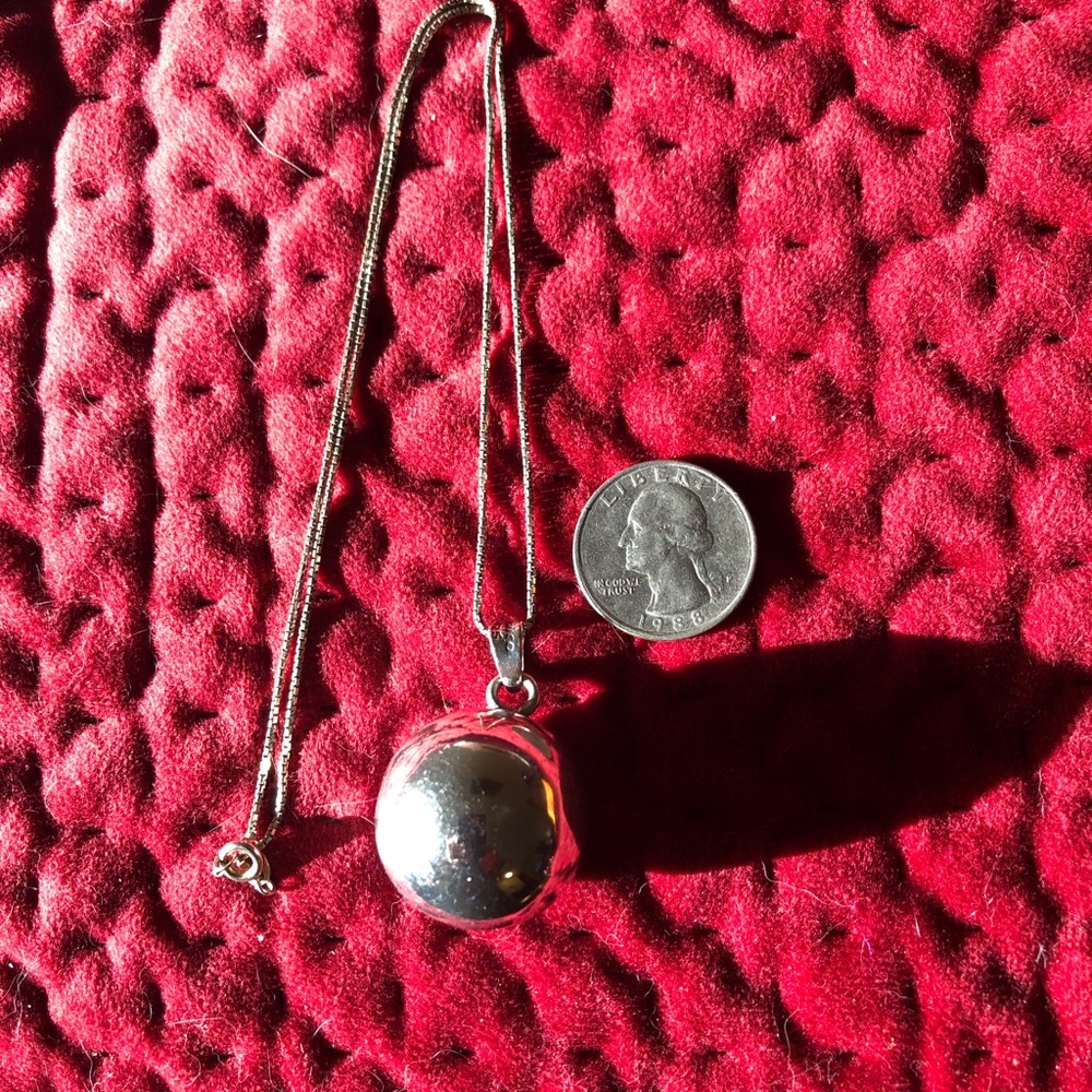 STERLING SILVER BALL (SOLID) Pendant